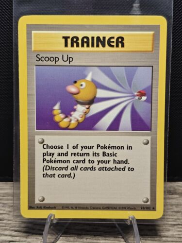 Pokémon TCG - Scoop Up 78/102 - Rare Unlimited - Base Set Unlimited [NM-] - Photo 1/4