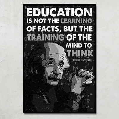 Albert Einstein Education Is Not Facts But Mind Motivation Poster No Frame #2