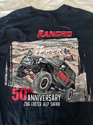 Moab Utah 2016 50th Easter JEEP SAFARI Official Rancho T Shirt size XL