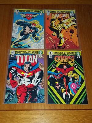 COMICS GREATEST WORLD #1-4 REBEL MECHA TITAN CATALYST DARK HORSE 1993 SET (4)
