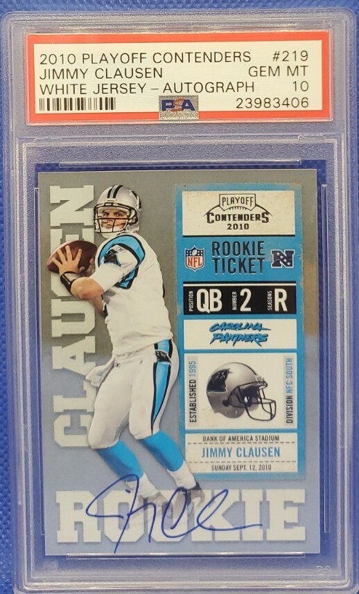 Jimmy Clausen Playoff Contenders #219 White Jersey-Autograph
