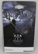 New Harry Potter Hogwarts Deathly Hallows Holographic Logo Dome Pendant Necklace