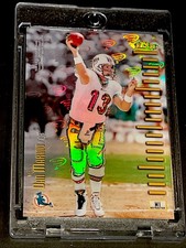 1998 DAN MARINO & BRETT FAVRE TOPPS FINEST DUAL SIDED REFRACTOR INSERT SP HOF !!