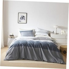 Teal Blue Geometric Duvet Cover 100 Cotton 3 Pcs Set 1 King Teal Stripe