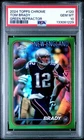 2024 TOPPS CHROME 120 TOM BRADY GREEN REFRACTOR PSA 10 POP 1