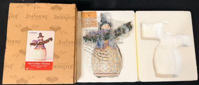 Jim Shore Kernholz Creek Schneemann Evergreen Bough Figur Authentisch IN Box