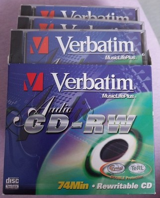 Verbatim CD-RW AUDIO 74/OVP/ 10 Pack.For Recorder/OVP/Rare 