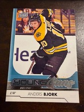 2017-18 Anders Bjork Upper Deck Young Guns rookie hockey card - #203 - Bruins. rookie card picture