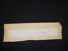 René Potier de Tresmes - Autograph signature on fragment - 1667