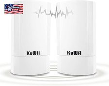 Kuwfi 5.8G Point to Point Outdoor Wifi Bridge,900Mbps Network Wireless Ethernet