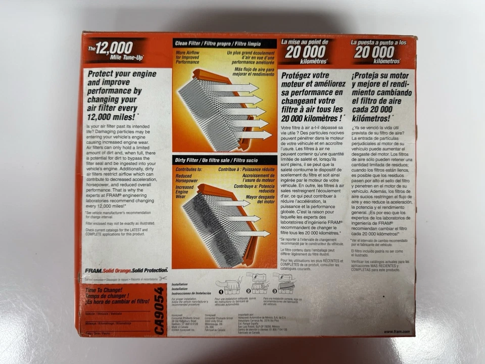 Nuevo en caja - Lote de 2 - Filtro de aire Fram Extra Guard CA9054 Foto 3 de 4