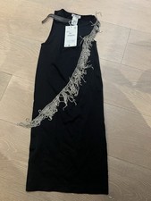 New Zara Woman Rhinestone Seamless Short Dress S Brand New