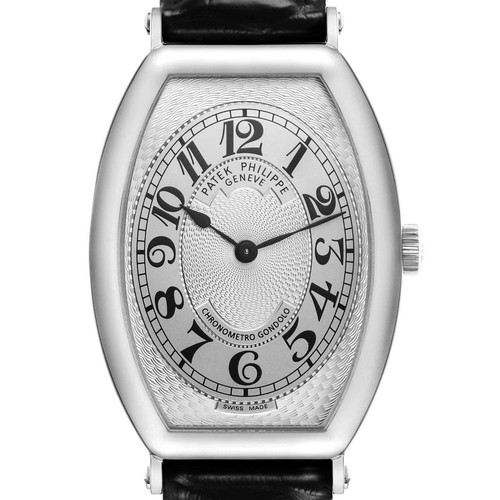 Patek Philippe Gondolo Platinum Silver Dial Mens Watch 5098 5098P