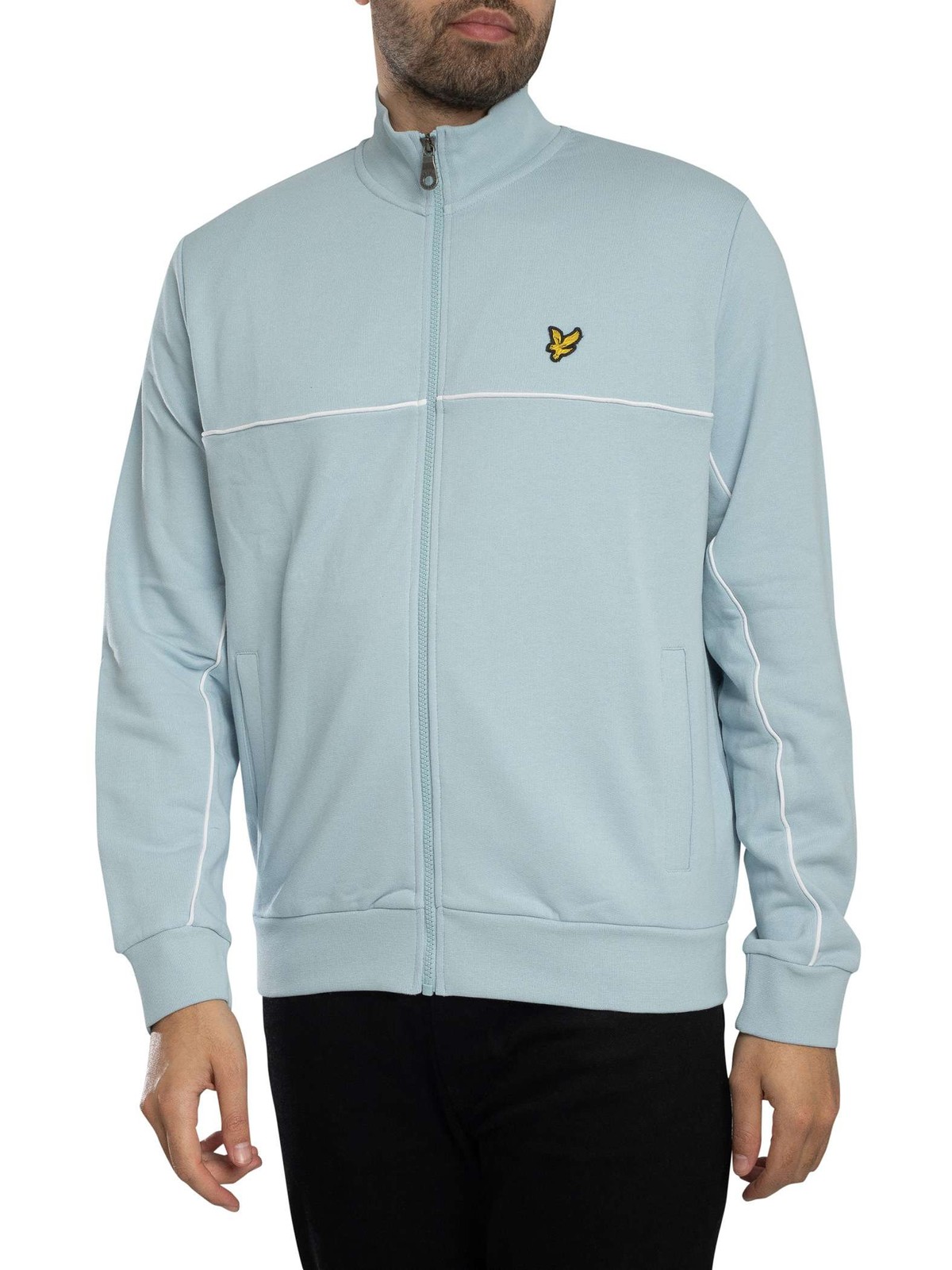 Lyle & Scott Piped Full Zip Track Jacket, Opal Blue - M