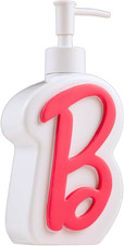Barbie Dispenser per Bagno Duro, Resina, Rosa Scuro