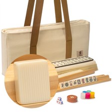 American Mahjong Set, Ivory Stripes  - 166 Ti...