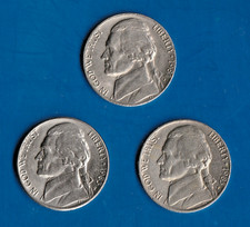 3  M&uuml;nzen  USA   5 Cent 1981P 1983P  1985P    Ku / Ni  Sehr sch&ouml;n