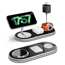 D301 3 in 1 wireless charger carica rapida caricatore iphone apple watch