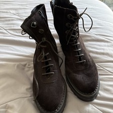 BNWT DUNE WOMENS DARK BROWN SUEDE ZIPPER LOW BOOTS MODEL 330 PHASE RRP �160