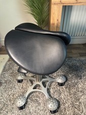 Salli MultiAdjuster Saddle Chair, Tall version, Black leather