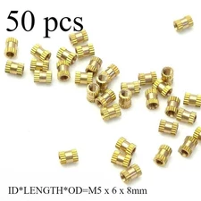 M5 Brass Thread Inserts Nuts Knurl Nut Copper Insert With Plastic