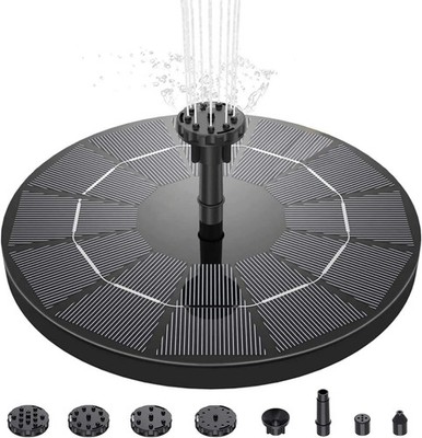 Solarbetriebene Schwimmpumpe Brunnen Vogeltränke Teich Pool Garten Fischteich