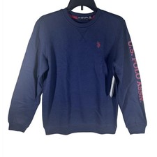 US Polo Assn Crewneck Sweatshirt Fleece Pullover Navy Blue Size XL 14/16 NEW