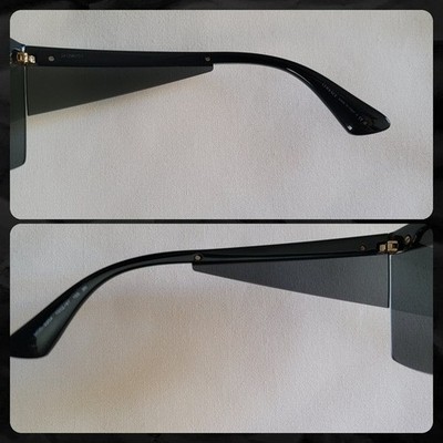 Versace 2254 Shield Sunglasses Black Gold Metal Lens  display picture 1