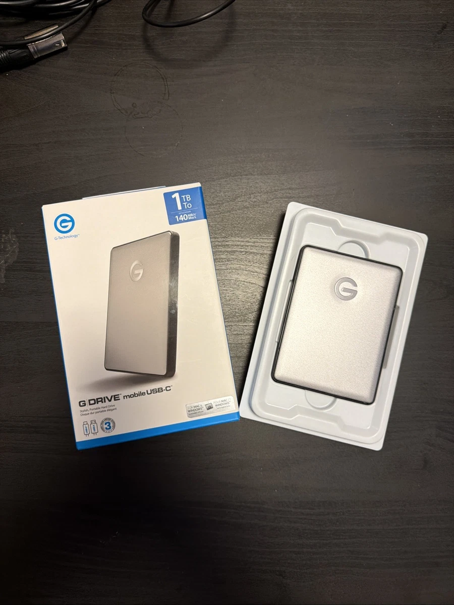 G-Technology 1TB G-DRIVE mobile USB-C Portable External USB Hard