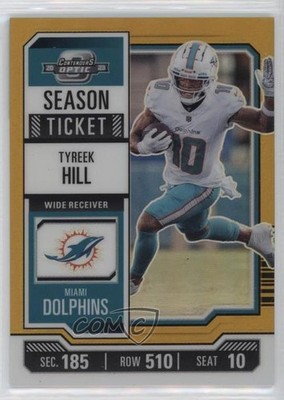 2023 Panini Contenders Optic Season Ticket Orange Prizm 49/50 Tyreek Hill 1cw4