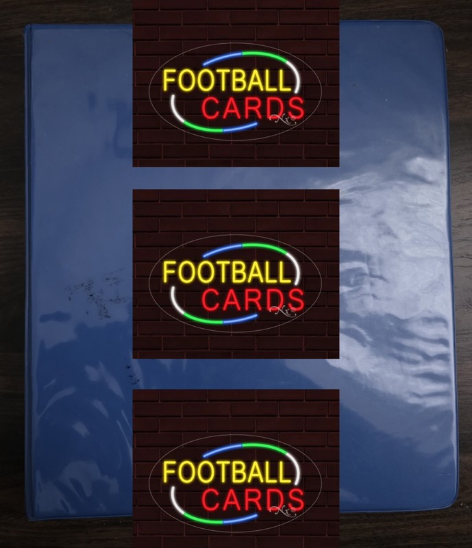 Vintage Football Cards Binder w/ 284 Cards on 32 Pages in Great Condition.