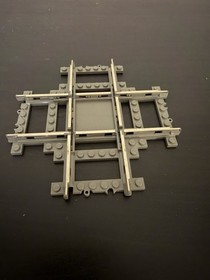 LEGO 4519 Rail Crossing Track 32087c01 76049 For 9V Train 4558 4551 Dark Gray