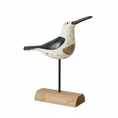 Statuette Oiseau En Bois Finition Vieillie Statuette Oiseau Inspiration Nature - Photo 1/4