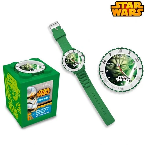 Star Wars Yoda 4in1 Analog Wrist Watch Piggy Bank Photo Holder Kids Euro
