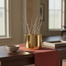 Festive Pail Planter Festive Home Decor Golden for Festival