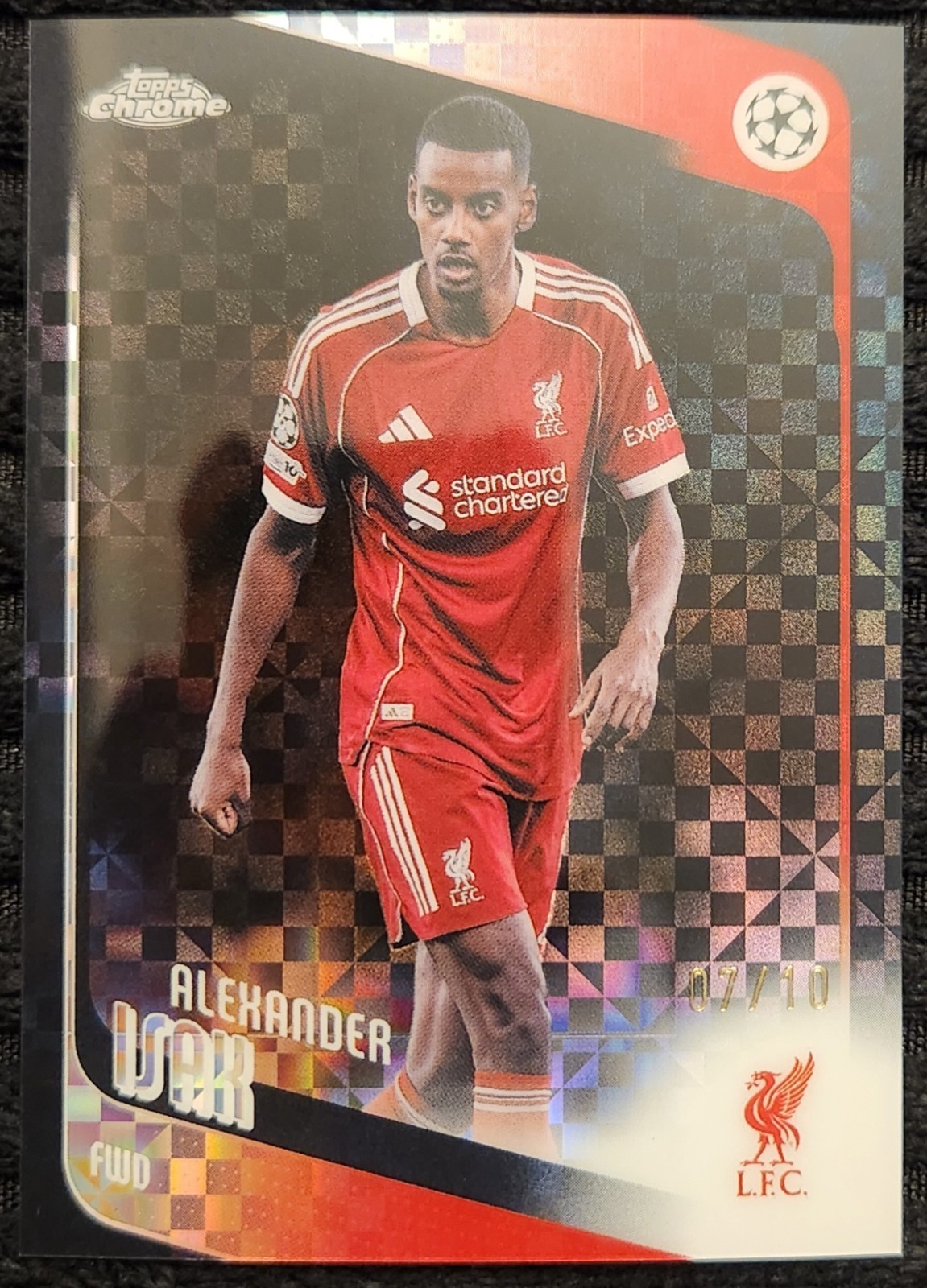 2025-26 Topps Chrome UEFA CC - Alexander Isak #116 Black XFractor 7/10 Liverpool