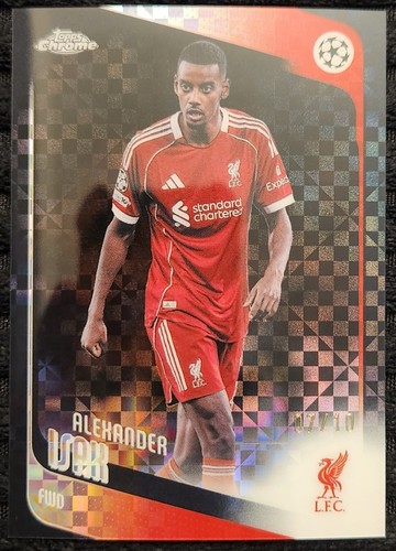 2025-26 Topps Chrome UEFA CC - Alexander Isak #116 Black XFractor 7/10 Liverpool