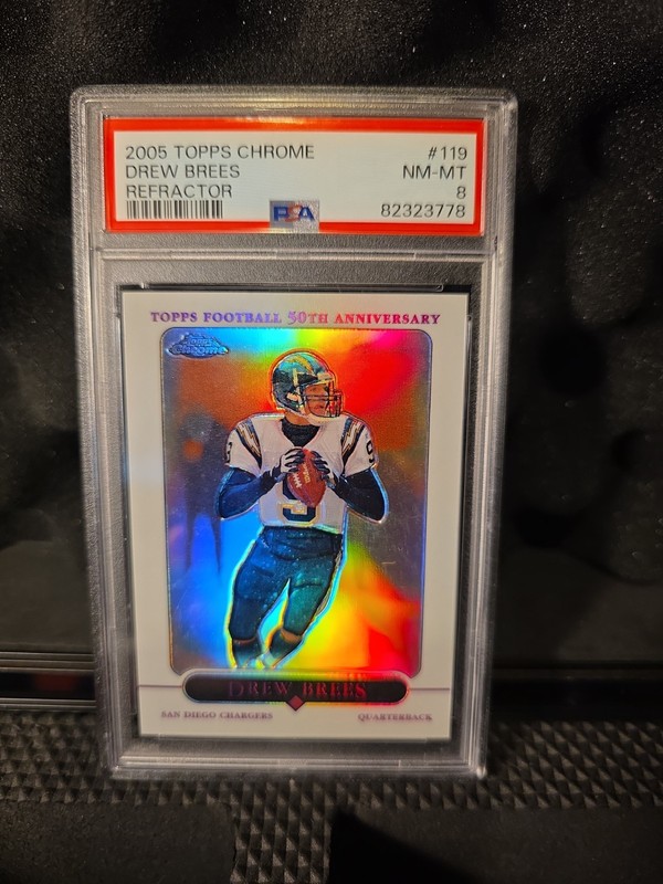 2005 Topps Chrome Drew Brees #119 Refractor PSA 8 New Orleans Saints Combine 🚢