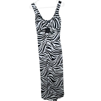 Vintage Womens Babydoll Midi Dress Sz 4 Mob Wife Indie Sleaze 90s Italian Glam