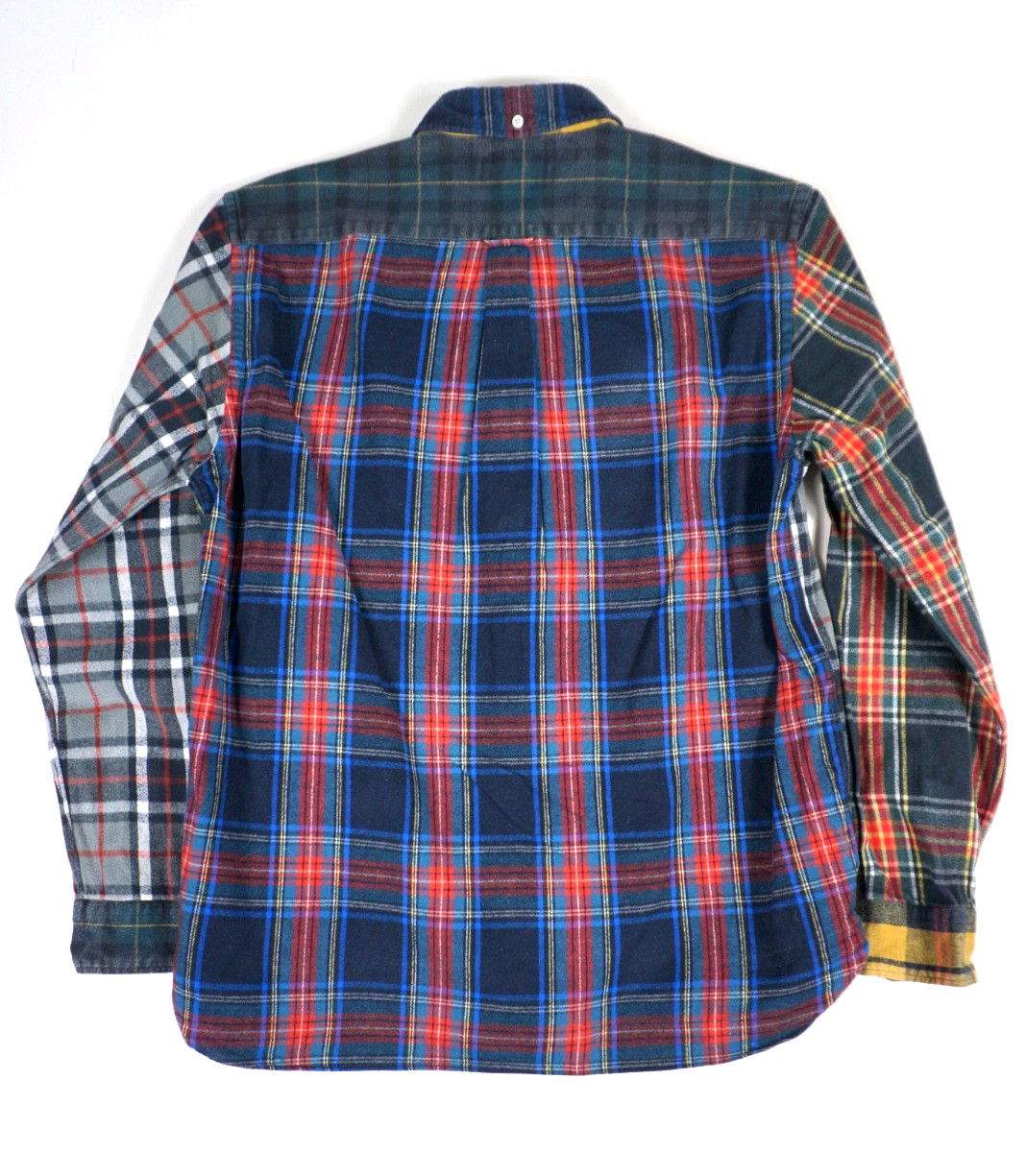 Beams Plus Plaid Flannel Patch Work Button Down S… - image 2