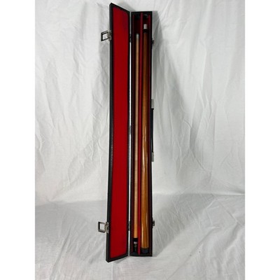 Vintage Dufferin 19 oz 2 Piece Pool Cue Stick Red Maple Leaf 58'' Hard Case