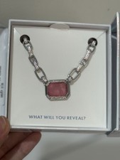 Bomb Party MHA Necklace “You Are A Reflection Of Love” Quartz/rubelite - Rhodium
