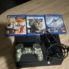 Tested PlayStation 4 Pro Black Console w/ Cords, Controller  3 Games 1TB