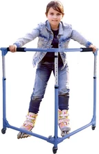 GanFindX Folding Skater Aid for Kids Roller Height 64-94cm/25-37", Denim Blue 
