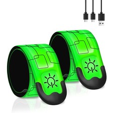 2Pack Rechargeable LED Armband High Visibility Running Lights for Night Safety