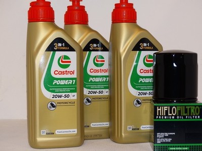Kawasaki ZX-12R Ninja Bj:00-05, 3Ltr.,CASTROL 20W50,Öl- u. Ölfilter
