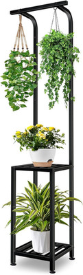 Plant Stand Indoor Outdoor, 65'' Tall Plant Stand Outdoor 3 Tiered Hanging Plant