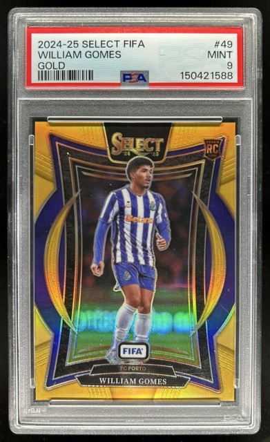 2024-25 Panini Select FIFA William Gomes Terrace RC Gold #/10 Porto PSA 9