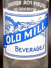 Old Mill; Old Mill Bottling Co.; Brookville, IN; 2-color ACL soda pop bottle