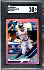 2019 Donruss #121 Aaron Judge Variation HOLO PINK SGC 10 GEM MINT